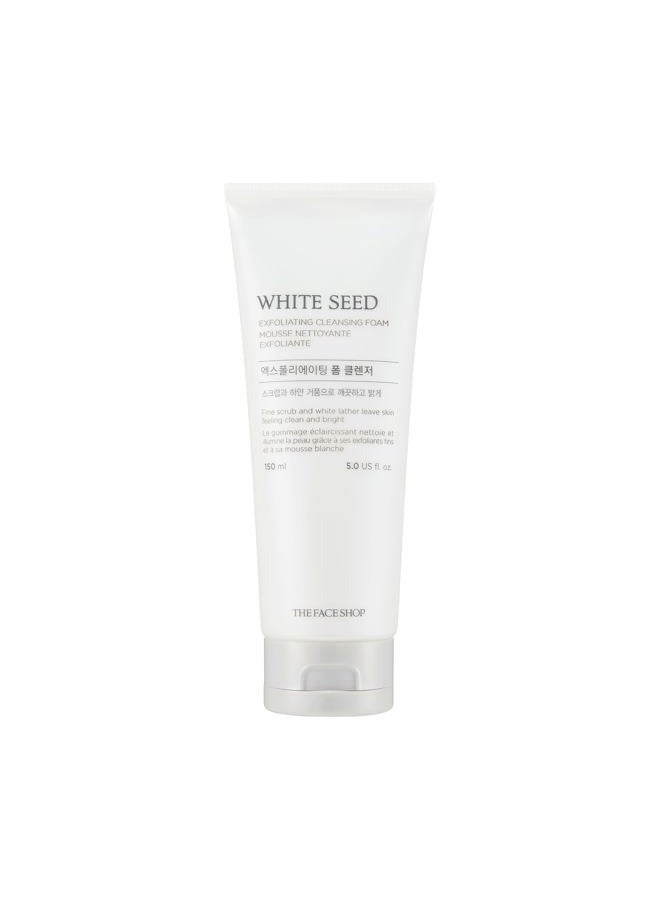 THE FACE SHOP White Seed Exfoliating Cleansing Foam, 5.07 fl. oz. - Image 1
