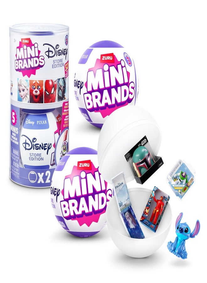 Mini Brands Disney Store Series 3 (2 Pack) by ZURU, Surprise Collectible Minis, Blind Packaging - Image 1