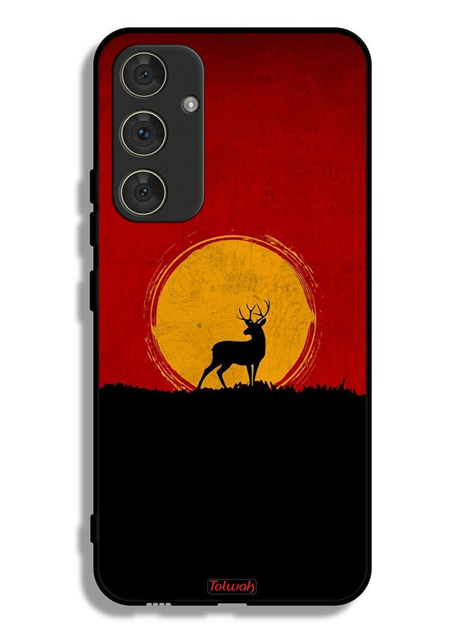 Tolwak Samsung Galaxy A54 5G Protective Case Cover Deer And Moon Artwork - Image 1