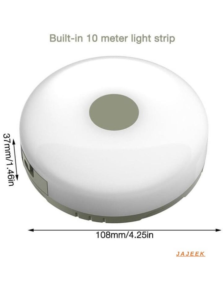 JAJEEK Camping String Lights, 10M Waterproof Outdoor Portable Stowable Lights | 5 Lighting Modes | USB Rechargeable Warmyard Lights for Camping, RV, Hiking | Energy Class A, Ideal for Outdoor Adventures & Parties - Image 2