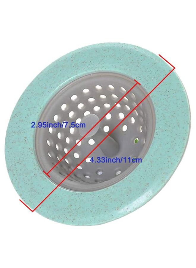 Silicone Hair Catcher Sink Strainer Filter Shower Cover Green - Image 2