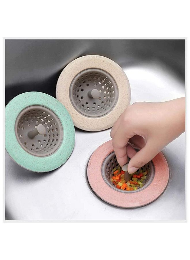 Silicone Hair Catcher Sink Strainer Filter Shower Cover Green - Image 3