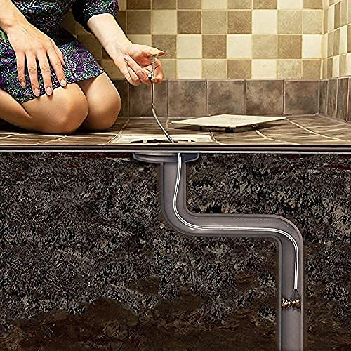 FASTMART Drain Pipe Cleaning Spring Stick, Hair Catching Drain Pipe Cleaning Claw Wire, Sink Cleaning Stick Sewer Sink Tub Dredge Remover, Spring Drain Pipe Basin Cleaner Tool (160 cm) - Image 2