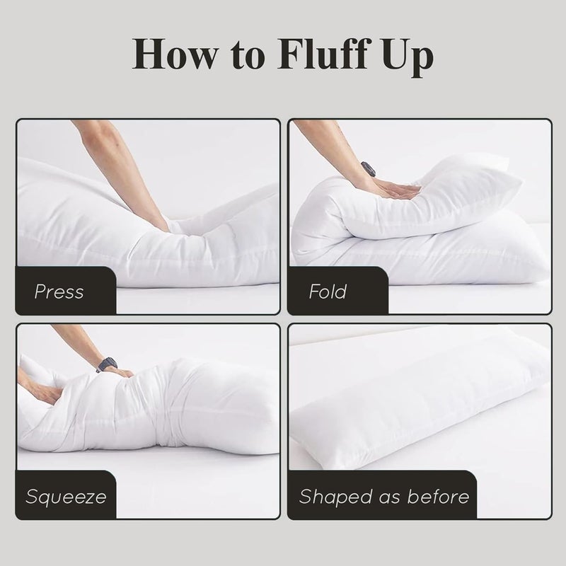 Imperial Comforts Full Body Pillow Insert for Adults - Soft & Fluffy Large Body Pillow for Side Sleepers - Long Body Pillow for Sleeping 21 x 54 inches White - Image 4