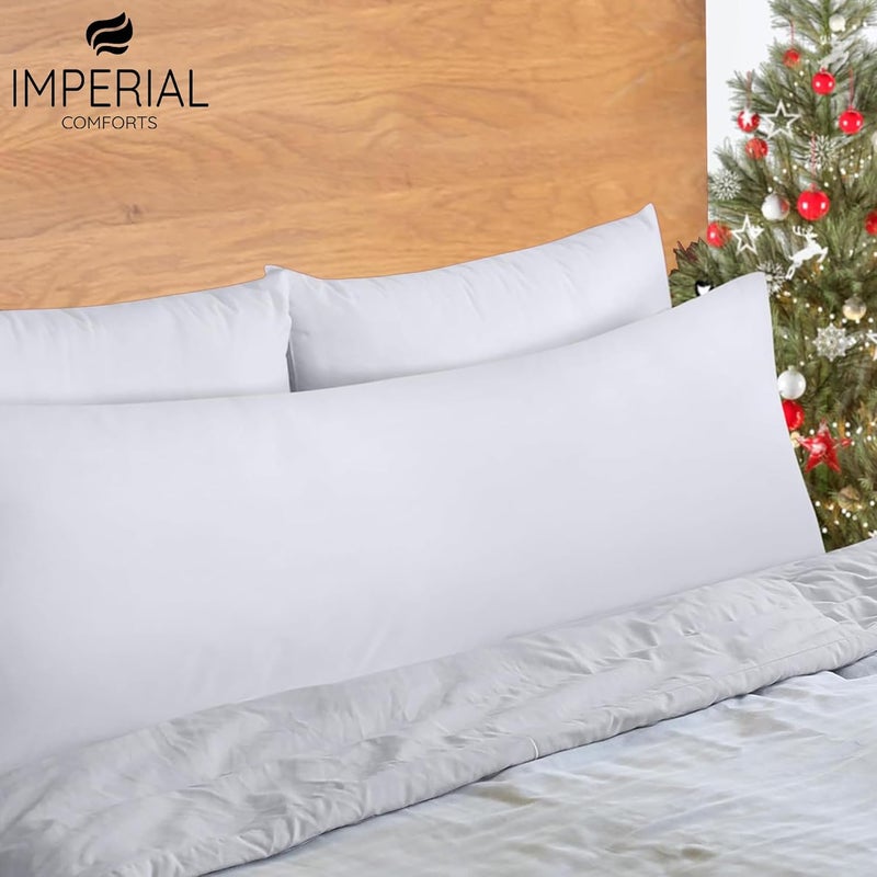 Imperial Comforts Full Body Pillow Insert for Adults - Soft & Fluffy Large Body Pillow for Side Sleepers - Long Body Pillow for Sleeping 21 x 54 inches White - Image 3