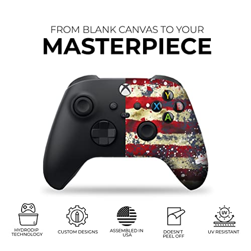 DreamController Tatterred Flag Custom X-box Controller Wireless compatible with X-box One/Series X/S Proudly Customized in USA with Permanent HYDRO-DIP Printing (NOT JUST A SKIN) - Image 3