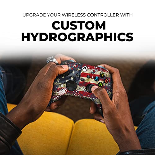 DreamController Tatterred Flag Custom X-box Controller Wireless compatible with X-box One/Series X/S Proudly Customized in USA with Permanent HYDRO-DIP Printing (NOT JUST A SKIN) - Image 2