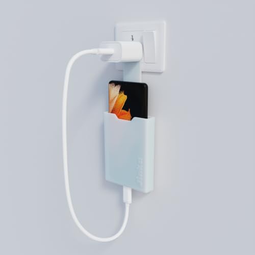 Jinka Mobile Holder/Mobile Stand for Holding Your Phone While Charging, Suitable for All Android Phones. Virgin Silicone Rubber. White Color. Not Suitable for Loose Sockets (for Android Phones) - Image 1