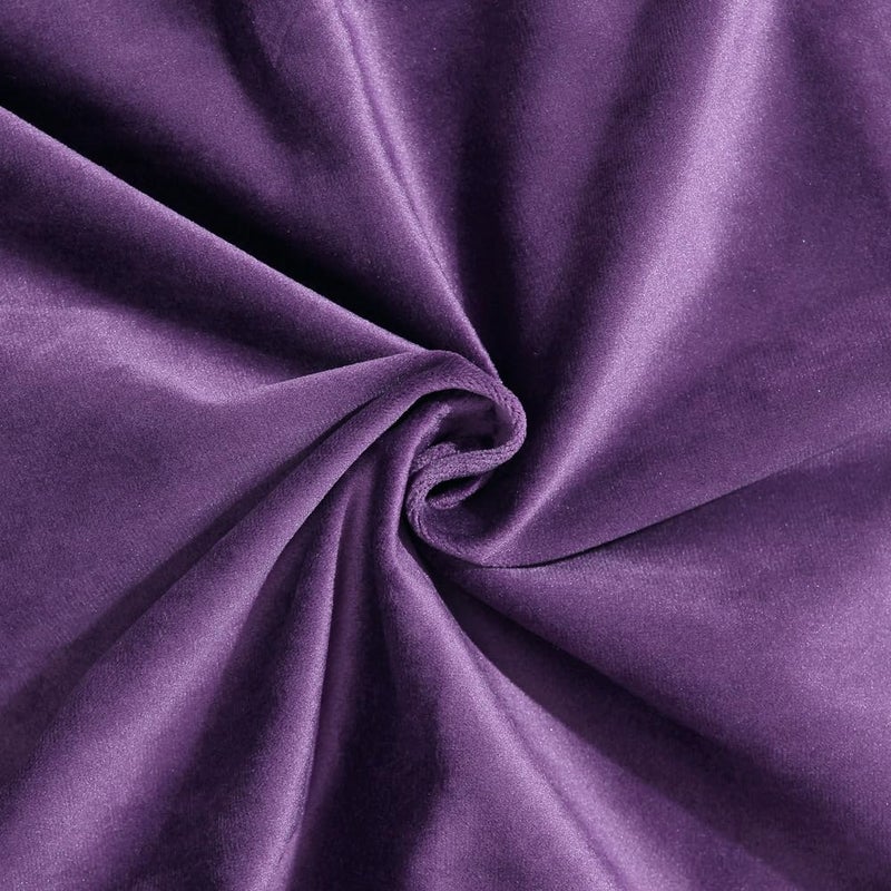Hibate 2 Pack Soft Velvet Couch Throw Pillow Covers 18x18 Inch for Sofa Living Room Bedroom (Purple) - Image 4