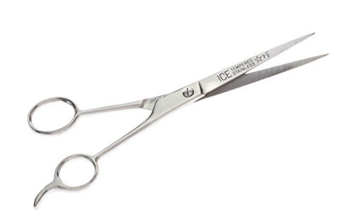 SE 7-1/2" Ice Tempered Stainless Steel Barber Scissors - SP105 - Image 2