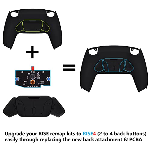 eXtremeRate Turn RISE to RISE4 Kit – Redesigned Solid Black K1 K2 K3 K4 Back Buttons Housing & Remap PCB Board for PS5 Controller eXtremeRate RISE & RISE4 Remap kit - Controller & Other Accessories NOT Included - Image 2