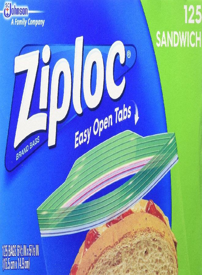 Ziploc Variety Pack 54 Freezer Quart Bags, 38 Freezer Gallon Bags, 125 Sandwich Bags, 52 Storage Gallon Bags Reusable Plastic Ziploc Bags with Zipper Closure, Red, Green, Blue - Image 2