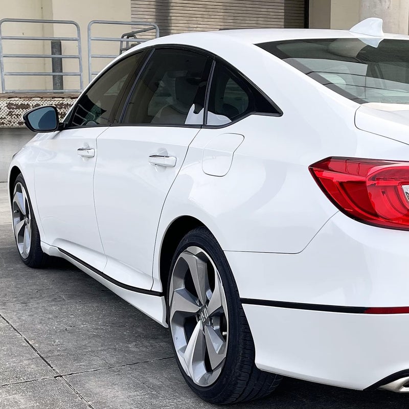 SlickMod غطاء فينيل أسود لإزالة الكروم SlickMod لزخرفة نوافذ هوندا أكورد سيدان 2018-2022 (أسود لامع) - Image 5