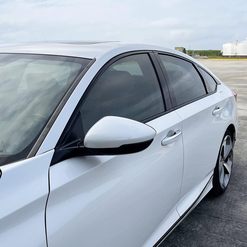 SlickMod غطاء فينيل أسود لإزالة الكروم SlickMod لزخرفة نوافذ هوندا أكورد سيدان 2018-2022 (أسود لامع) - Image 4