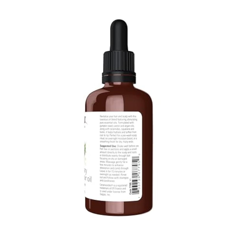 NOW Solutions Rosemary Scalp and Hair Oil, with Biotin, Pumpkin Seed and Argan Oils, Pre-Wash or Leave-In Scalp Treatment, 2 fl. oz - Image 3
