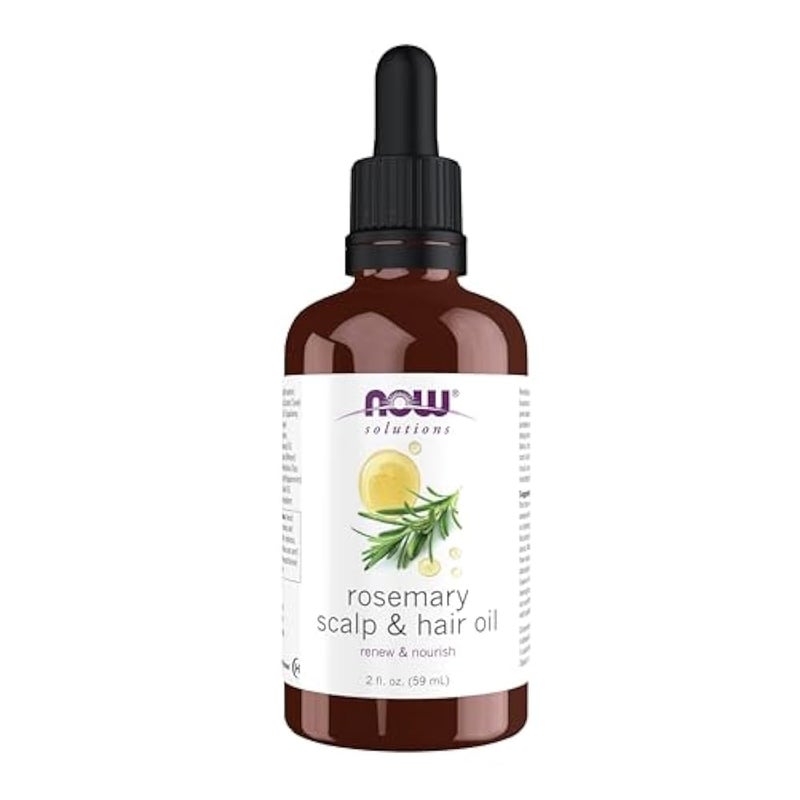 NOW Solutions Rosemary Scalp and Hair Oil, with Biotin, Pumpkin Seed and Argan Oils, Pre-Wash or Leave-In Scalp Treatment, 2 fl. oz - Image 1
