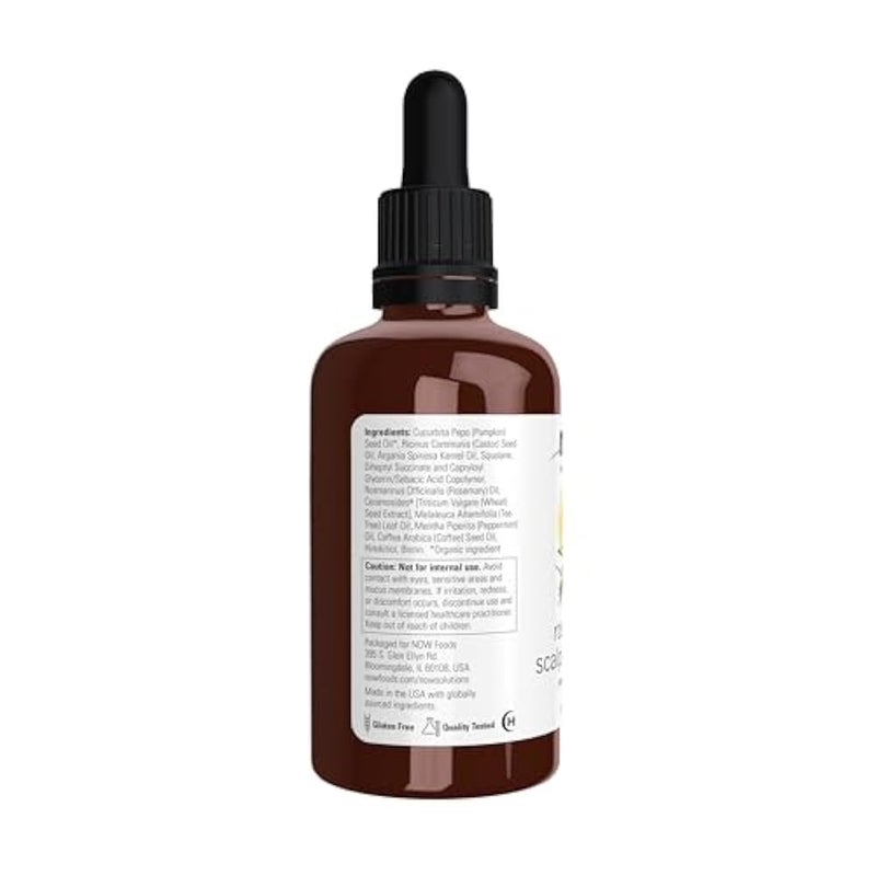 NOW Solutions Rosemary Scalp and Hair Oil, with Biotin, Pumpkin Seed and Argan Oils, Pre-Wash or Leave-In Scalp Treatment, 2 fl. oz - Image 2