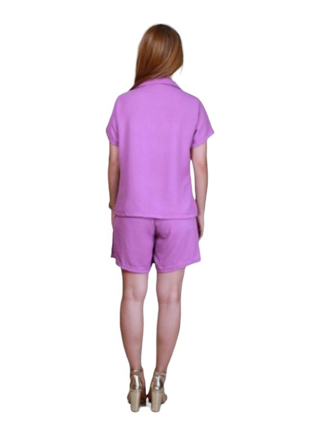 Veronica Casual Co-ords with Short Sleeve Shirt & Shorts  - Image 2