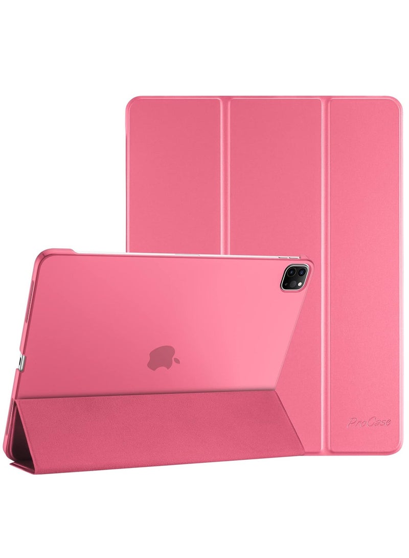 Procases Case for Ipad Pro 11 Inch Slim Stand Hard Back Shell Smart Cover 4th Generation 2022 3rd Gen 2021 and 2nd Gen 2020 1st Gen 2018 Melonpink - Image 1