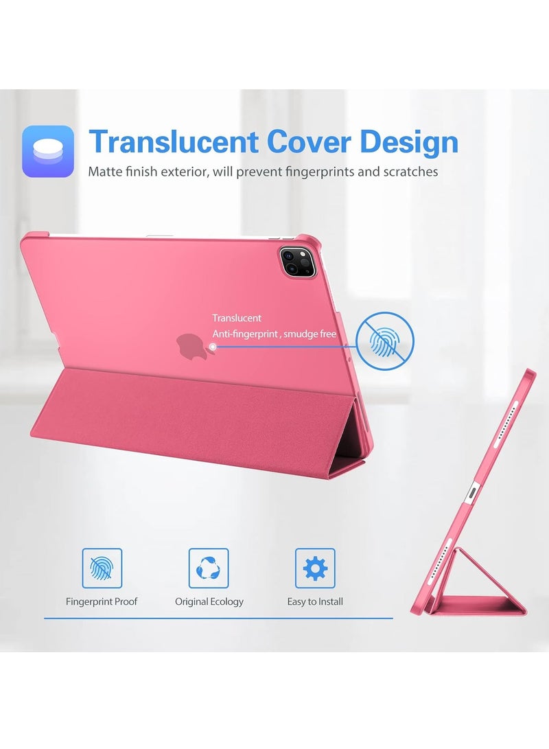 Procases Case for Ipad Pro 11 Inch Slim Stand Hard Back Shell Smart Cover 4th Generation 2022 3rd Gen 2021 and 2nd Gen 2020 1st Gen 2018 Melonpink - Image 3
