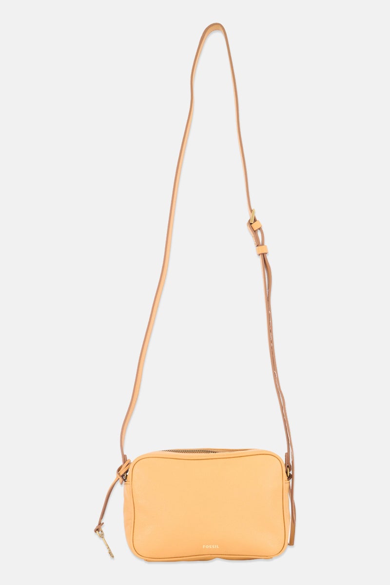 FOSSIL Women Embroidered  Cross Body Bag, 16 H x 23 L x 6 W cm, White - Image 3
