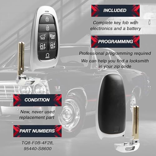 USARemote 2X USARemote Key Fob Replacement Keyless Entry Remote for 2023 2024 Hyundai Palisade 7-Button Smart Key (TQ8‑FOB‑4F28, 95440-S8600) - Image 4