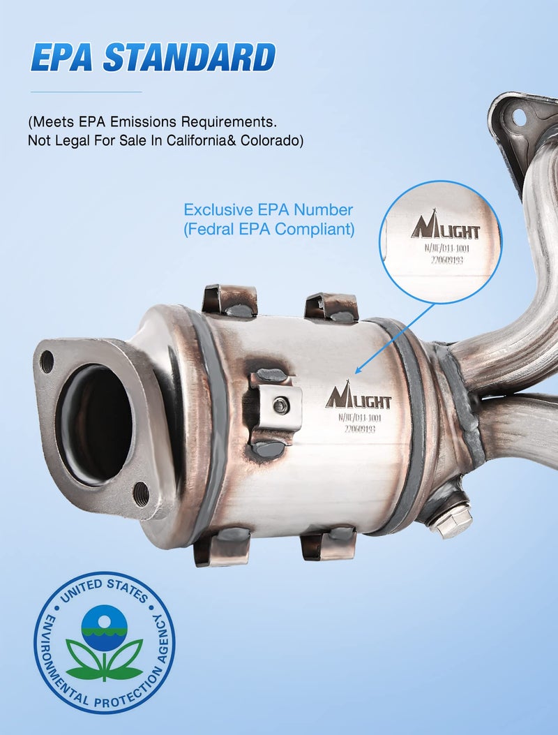 Nilight Catalytic Converter for Hyundai Accent 2012-2017/Hyundai Veloster 2012-2017/Kia Rio 2012-2014/Kia Soul 2012 2013 2014 2015 2016 (EPA Standard) - Image 2