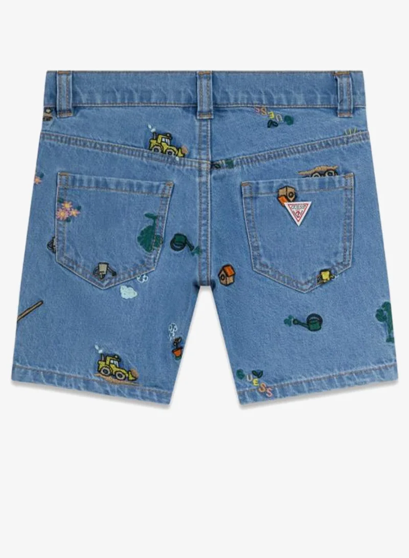 GUESS Infant Printed Denim Shorts
