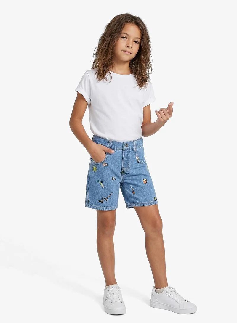 GUESS Infant Printed Denim Shorts