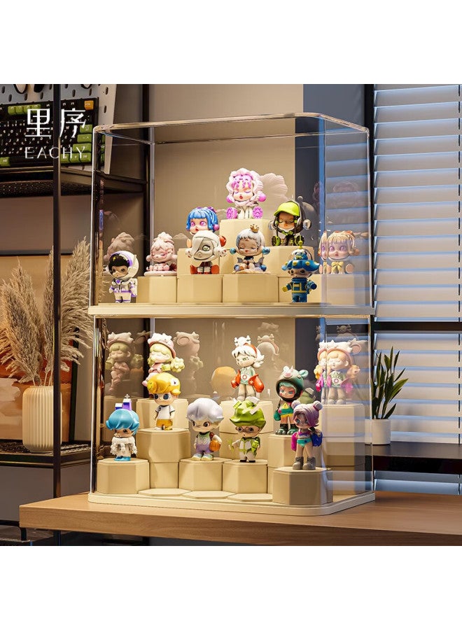 Eachy Blind Box Display Case, Transparent Dust-proof Storage Box For Figurines And Toys, Labubu Pop Mart Display Case - Large Size