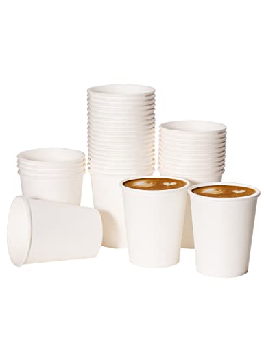 RACETOP Coffee Paper Cups 8 oz 100 pack Disposable Coffee Cups Hot Coffee Cups Office 8 oz 100 pack