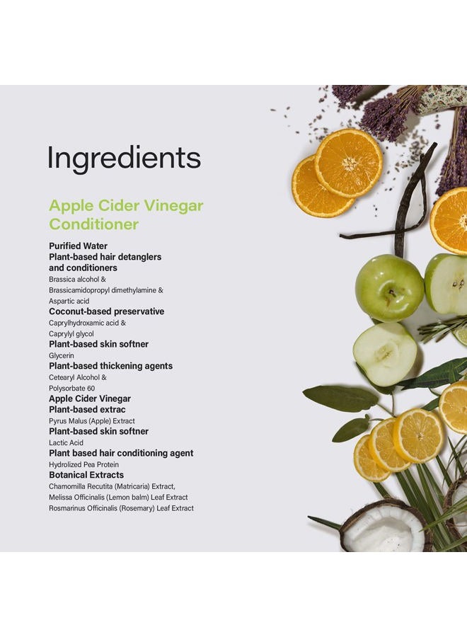 PHILLIP ADAM Apple Cider Vinegar Conditioner for Shiny Hair - No Harsh Preservatives - For All Hair Types - 12 Ounce - Image 4