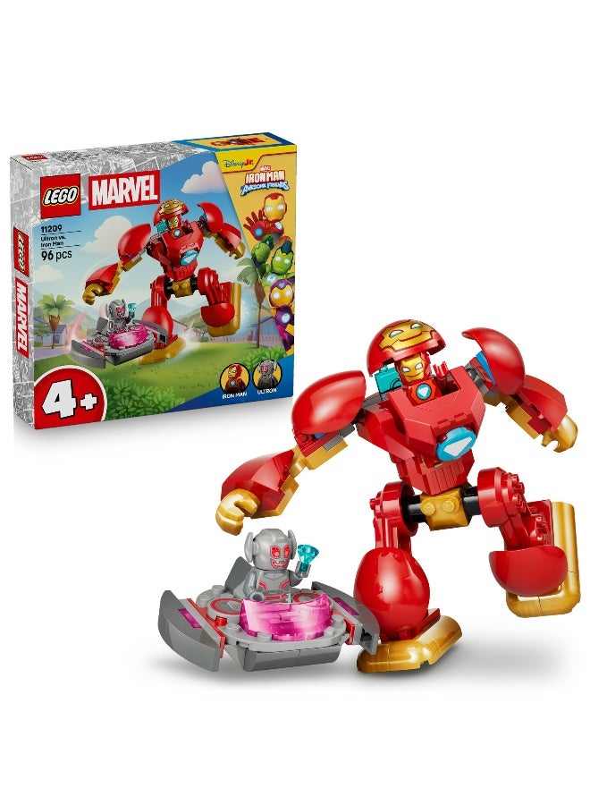 LEGO مجموعة بناء LEGO Marvel آيرون مان وأصدقائه الرائعين ألتراون ضد آيرون مان 11209 (204 قطعة) - Image 1