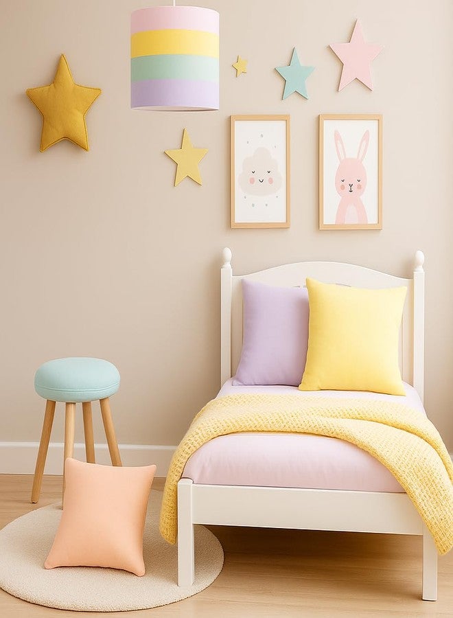 Mindoub 6 PCS Macaroon Classroom Calm Down Corner Throw Pillowcase 18x18 Inch Square Throw Pillow Covers Reading School Nursery Home Bedroom Playroom Decor Teacher Counselor(Covers Only) (Macaroon) - Image 5