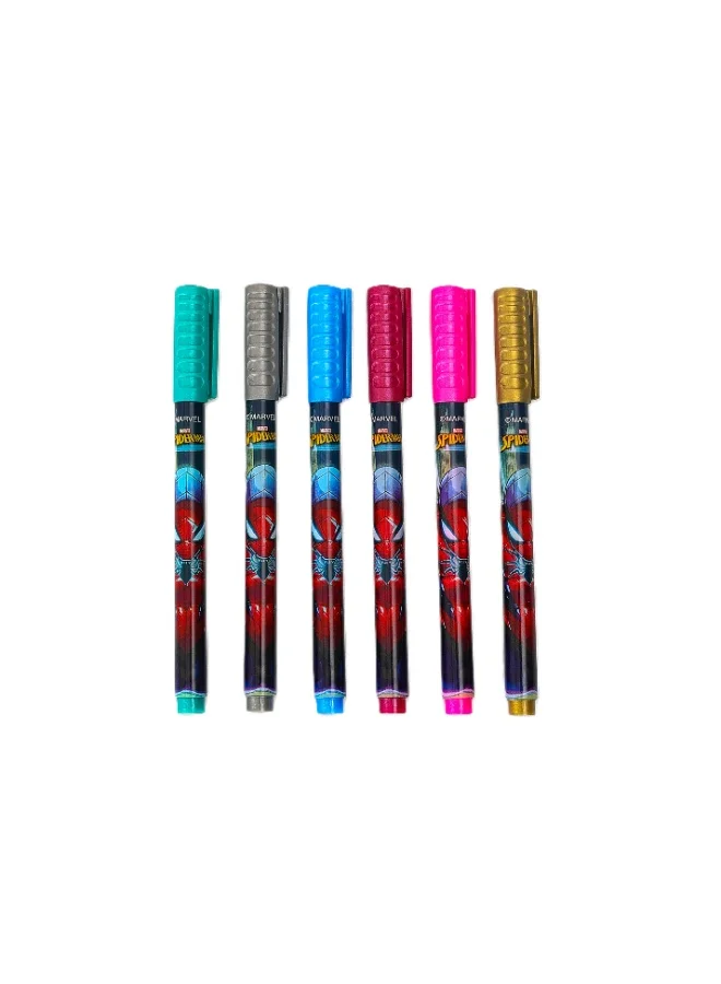 MARVEL  Marvel Spider-Man Beyond Limits Metallic Marker 6Pc Set for Kids | Best Price UAE