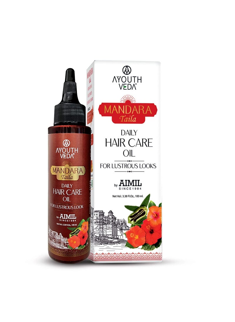 AYOUTHVEDA Mandara Taila Daily Hair Care Oil 100ml Pack Of 1  - Image 1