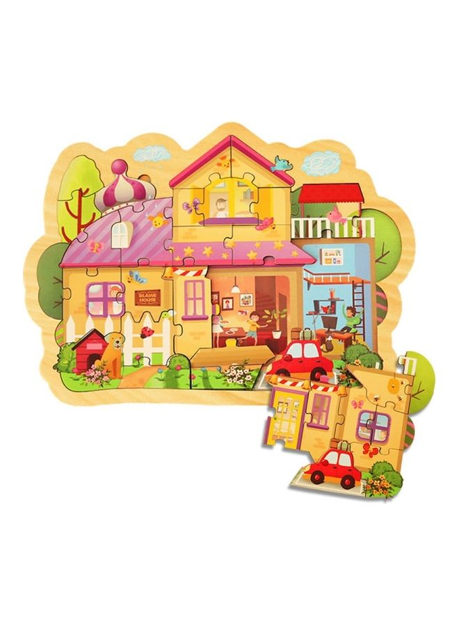 30-Piece Wooden House Jigsaw Puzzle Set - Image 4