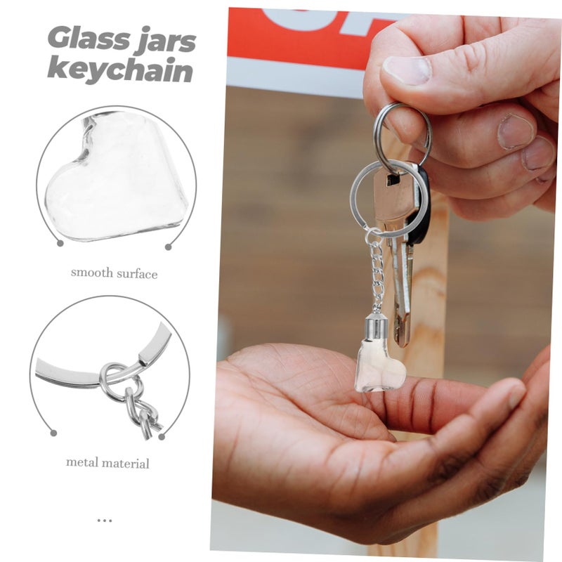Glass Vial Keychain Wishing Bottle Pendant for Wedding Party Decor Women - Image 5