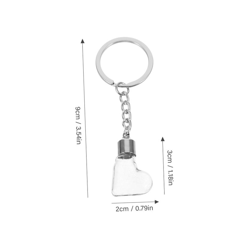 Glass Vial Keychain Wishing Bottle Pendant for Wedding Party Decor Women - Image 3