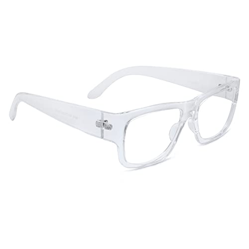 Peter Jones Clear Transparent Thick Frame Unisex Blue Light Blocking Computer Glasses (5487T) - Image 2