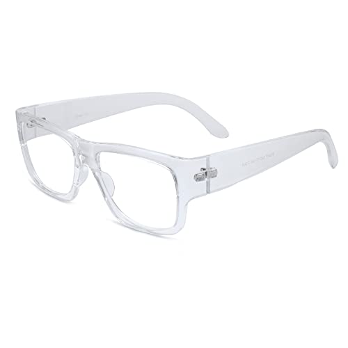 Peter Jones Clear Transparent Thick Frame Unisex Blue Light Blocking Computer Glasses (5487T) - Image 3