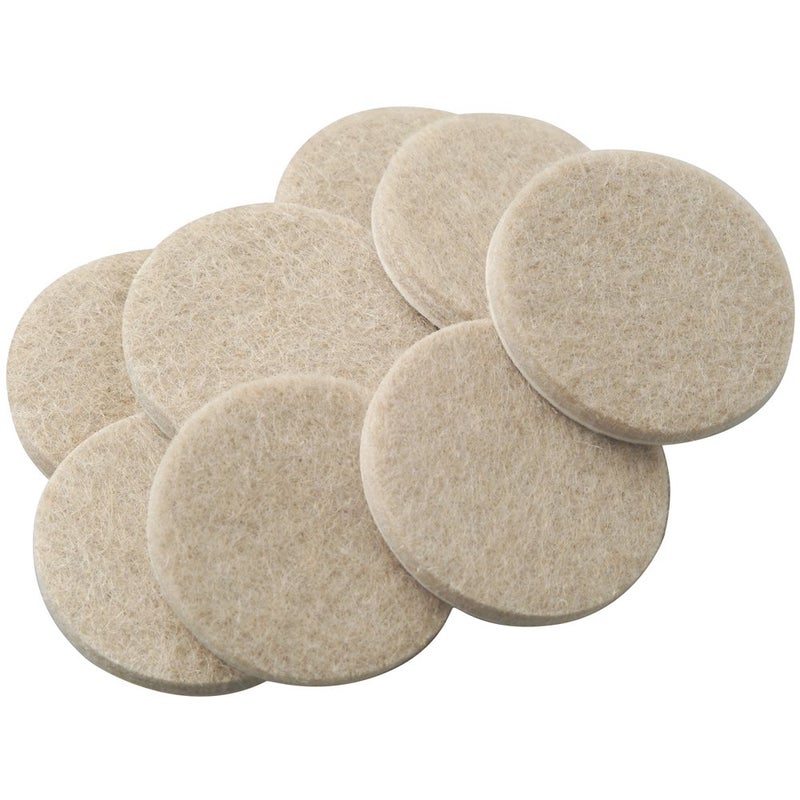 SOFTTOUCH SelfStick Furniture Round Felt Pads for Hard Surfaces Protect your Hard Floors from Furniture Scratches 112 Linen Round 8 Pieces 4719395N