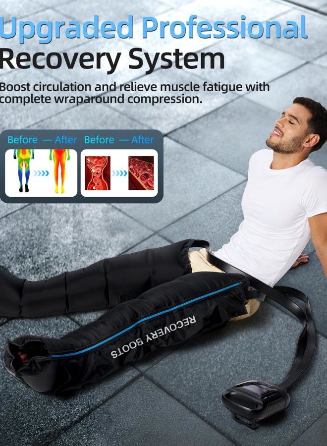 YINGGG Air Compression Leg Massager, Professional Recovery System for Improved Circulation and Fast Recovery, with 3 Intensities, 3 Massage Area Selectable(40-Medium) - Image 2