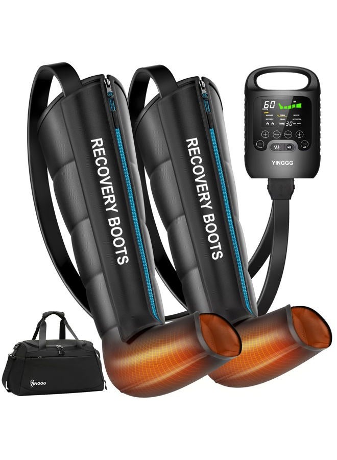 YINGGG Air Compression Leg Massager, Professional Recovery System for Improved Circulation and Fast Recovery, with 3 Intensities, 3 Massage Area Selectable(40-Medium) - Image 1