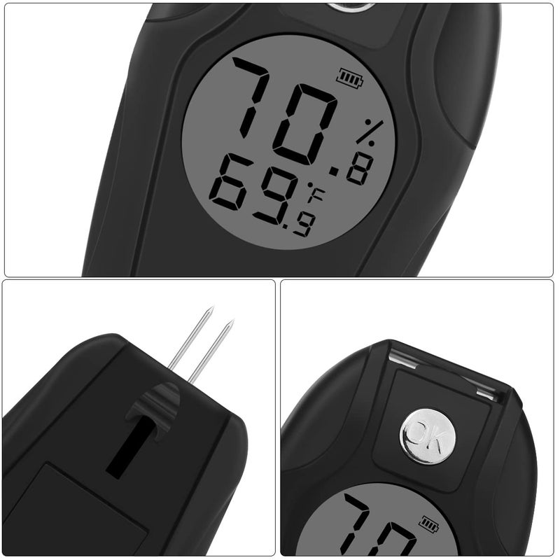 TISFA Digital Hygrometer and Thermometer, Temperature Humidity Gauge with Dual Sensors for Cigar Humidor, Plant, Greenhouse, Pet Reptile, Guitar - Image 5
