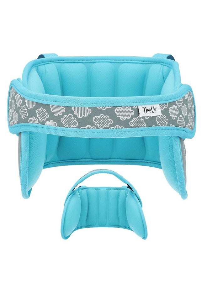 NAPUP Kids Head Holder for Car Seat - Adjustable Polyester Carseat Head Support for Toddler (Teal) - Image 1
