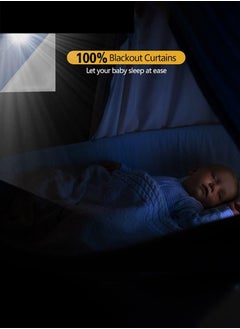 RATSAW Portable Blackout Curtains With Self  Adhesive Fasteners For Bedroom Nursery and Attic Blackout Curtains Length 130 cm Width 145 cm  - Image 2