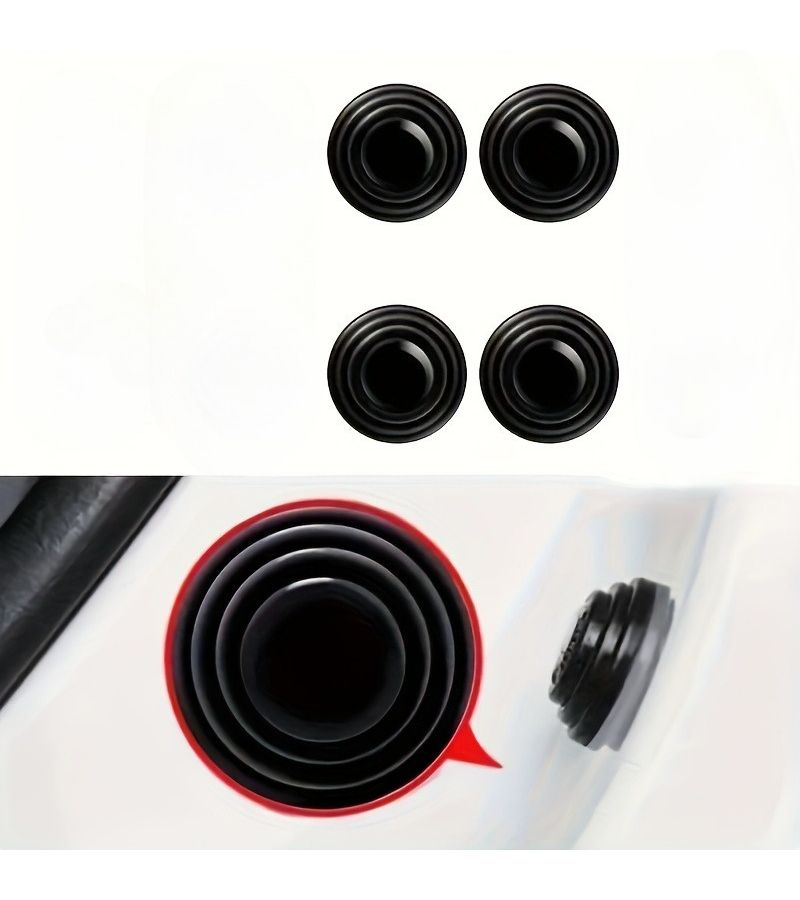 4 Pieces Car Door Sound Insulation Silicone Buffer Pads Self Adhesive Noise Reduction Heat Protection - Image 4