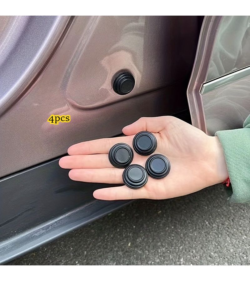 4 Pieces Car Door Sound Insulation Silicone Buffer Pads Self Adhesive Noise Reduction Heat Protection - Image 2