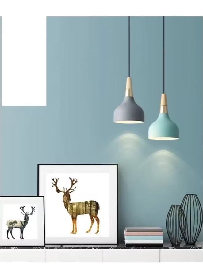 MLADEN 1PCS Modern Pendant Ceiling Light with Dimmable Bulbs, Minimalist Macaron Nordic Hanging Ceiling Light with Adjustable Cord, Pendant Lighting Adjustable Chandelier Decor Lamp for Dinning Room,1.2m Adjustable Height  - Image 4
